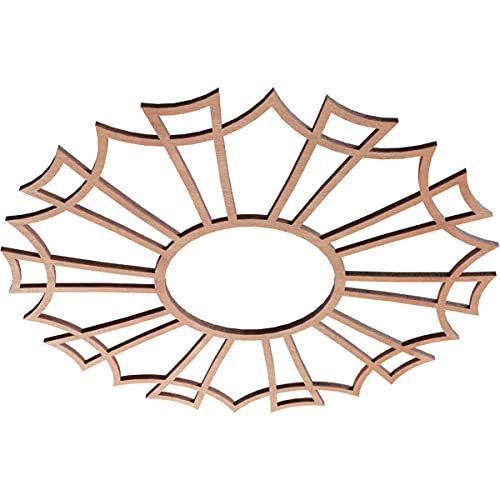 Image of Ekena Millwork 16 inchOD x 5 5 /8 inchID x 1 /4 inchT Augustus Wood Fretwork Pierced Ceiling Medallion, Cherry