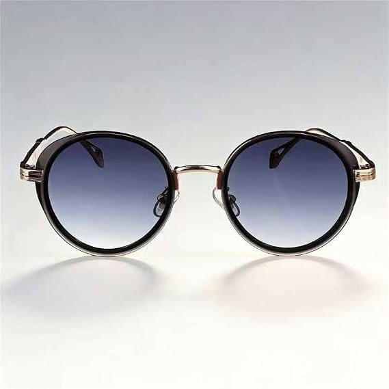 Retro Oval Men's Sunglasses with Side Pockets Small-Frame Sunglasses Fashionable Metal Full-Frame Eyewear Sunglasses