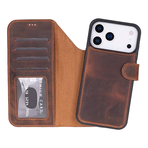 Étui en cuir véritable pour iPhone 17 Pro Max protégeant l'écran - 2