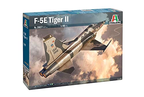 Italeri -2827 F-5E Tiger II, 1:48 Scale, Model Kit, Plastic Model Assembly, Model Making, 2827S