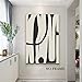Black and White Abstract Line Art Canvas Print Painting Modern Wall Lines Abstract Line Wall Art Black and Beige Poster Modern Minimalist Picture Shapes Illustrations Artwork 16x24inch No Frame
