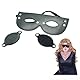 WENTPOL Bondage SM Leder BDSM Augenmaske Schwarz PU Leder Maske SM Binding Leder Augenmaske SM Augenmaske Erotik Augenbinde Einstellbar Sextoysets Fetisch Sex Spielzeug Cosplay Maske