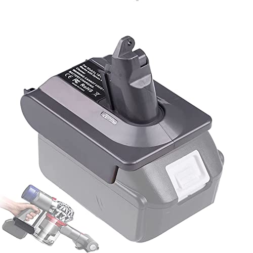 URUN For Dyson V6 Battery Adapter, MT18V6 Adapter for Makita 18V Lithium Battery Work for Dyson V6 Vacuum Animal Motorhead Trigger Absolute Slim Fluffly (Adapter Only)