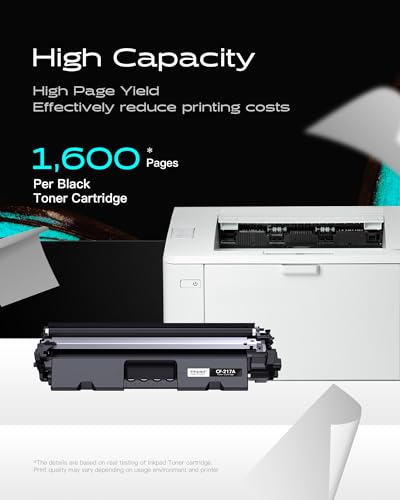 iNKPAD Cartuccia Toner 17A CF217A compatibile con HP 17A CF217A Laserjet Pro MFP M130A M130FN M130FW M130NW M102A M102W (2 nero)
