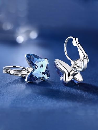 Yellow Chimes Earrings for Women and Girls Crystal Earrings for Women | Silver Rose Gold Plated Butterfly Shaped Earrings | Birthday Gift for Women Anniversary Gift for Wife... - Image 5