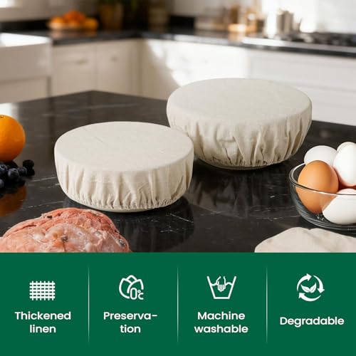 Tapas de tazón de tela ajustables 4 cubiertas reutilizables con elástico para comida 5