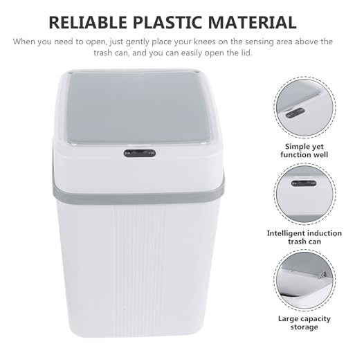 Bote de basura inteligente de 12 l con tapa sensor miniatura 3