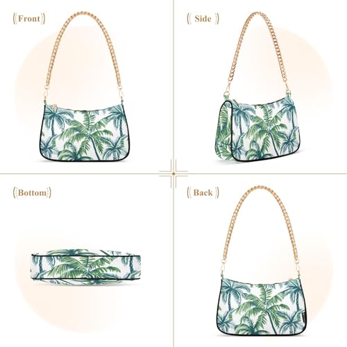Bolso de hombro con cadena dorada para mujer miniatura 3
