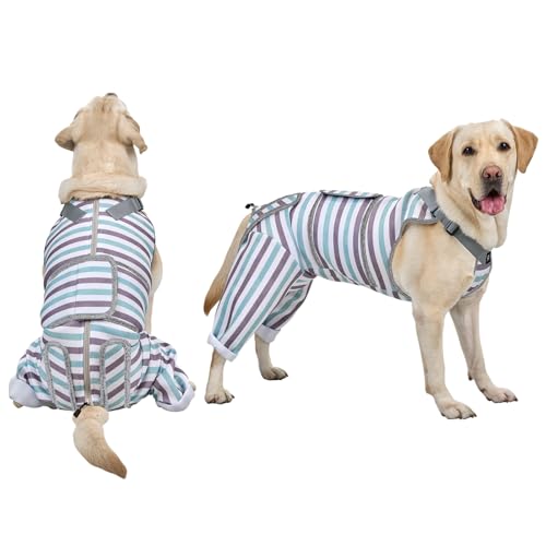 Image of Arblina Dog Recovery Suit, Adjustable Rear Leg Sleeve to Stop Licking Wounds for Male Female Dogs, Surgical Clothing for Neuter Spay Protective as Cone Alternative After Surgrey