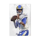 BIVVI Poster Matthew Stafford 1 Canvas Poster Wall Art Decor Print Picture Paintings for Living Room Bedroom Decoration Unframe: Unframe:12x18inch(30x45cm)