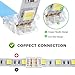 LightingWill LED Connectors 3Pin 10mm, 10 PCS Strip to Strip Connector Transparent Solderless, Unwired Gapless LED Tape Light Connector, 3 Conductor No Dark Area for SMD 5050 Single Color LED Strips