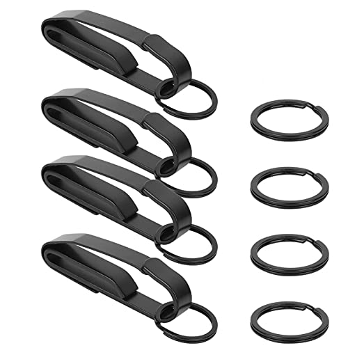 4 stks Rvs Sleutel Clip Sleutelhanger Houder Riem EDC Outdoor Militaire Sleutelhanger Gesp Anti-Verloren Opknoping Clip - Image 8