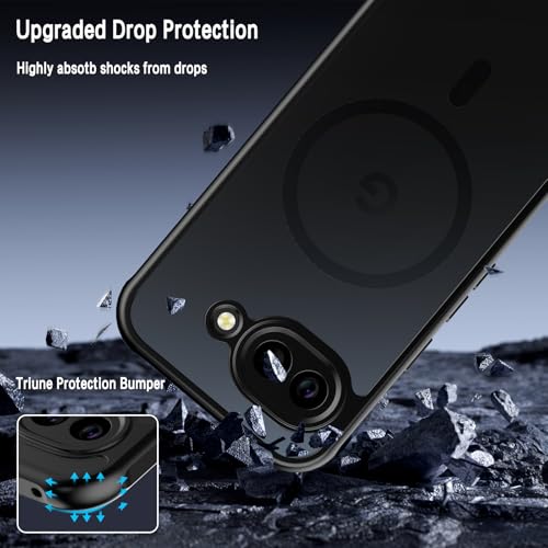 Natbok Magnética Funda para Google Pixel 10a 5G, Funda Pixel 10a Compatible con MagSafe con 2 Protector de Pantalla, Carcasa Translúcida Mate Trasera Fina Antigolpes para Google 10a - imagen 6