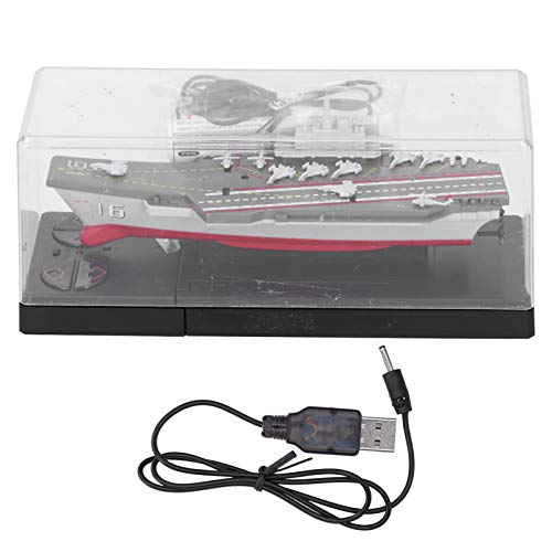 Dilwe 2.4G Remote Control Boat RC Military Battleship Aircraft Carrier Simulation Educational Toy for Adults and Children Gifts