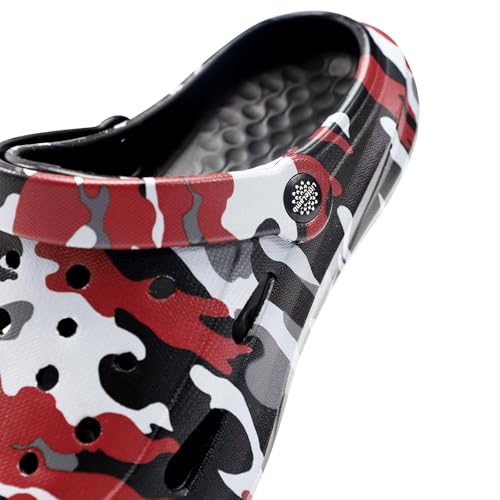 Image of Kids Boys Girls Classic Camo Garden Clogs & Mules | Lightweight Summer Shoes - Quick-Dry Non-Slip Beach Clogs