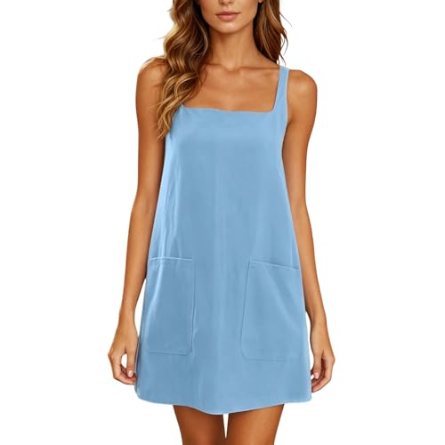 Robe été femme fluide et légère à encolure carrée