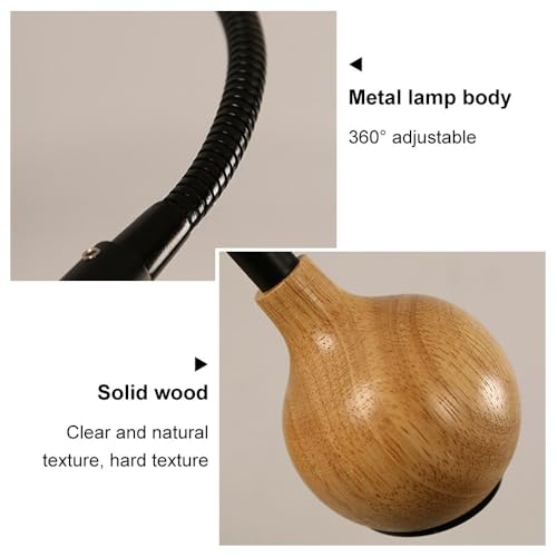 Mini aplique de pared de madera que evita la fatiga ocular 5