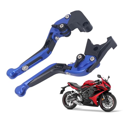 Levier d'embrayage pliable et rétractable de moto bleu CBR650F 14-23 - 5