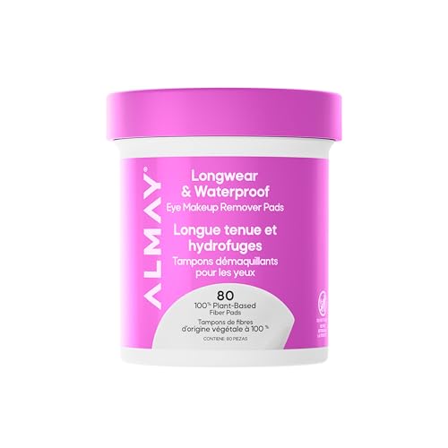 Almay Makeup Remover Pads, Longwear & Waterproof, Hypoallergenic, Fragrance-Free, Dermatologist & Ophthalmologist Tested (Packaging May Vary), 80 count