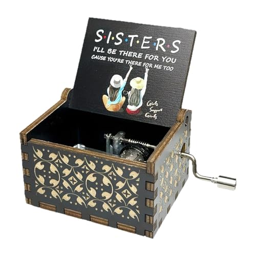 Luwecf Caja de Música de Madera con Manivela, Estilo Retro, Ideal para Valentín Y Cumpleaños.