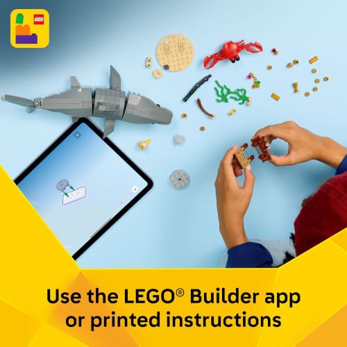 LEGO Creator 3 in 1 Fierce Shark with a Treasure Chest 31381 | Building Toys for Boys & Girls, Ages 8+, 3 Building Options, Kids Bedroom & Desk Décor, 379 Pieces, Gift for Birthdays - image 6