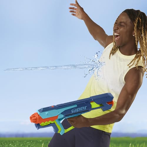 Nerf Super Soaker Power Drench Wasserblaster, mit innovativer Druck-Ladestation (inkludiert) und Zwei starken Spritzmodi, Wasserspielzeug für Jungen und Mädchen ab 8 Jahren