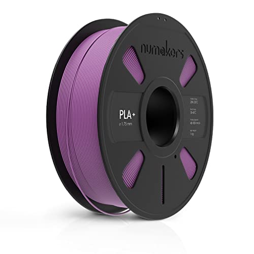 Image of NUMAKERS PLA+ 3D Printer Filament, 1.75mm, Dimensional Accuracy + /- 0.03 mm, 1 kg Spool (2.2 lbs), Compatible with Most FDM Printers (Purple)