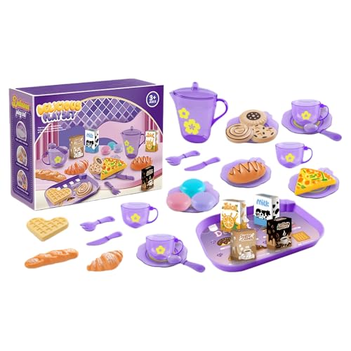 Juego de cocina para niños de imitación infantil y juego de té de 33 piezas
