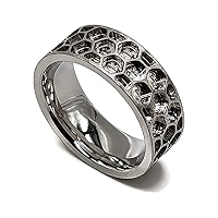 Wapiti Designs 8mm Silver Tungsten Ring Core Blank For Inlay Jewelry Making - Size 7.5 - View #9