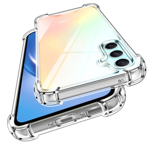 ivoler Anti-Amarillo Clara Funda para Samsung Galaxy A34 5G con Cojín Esquina Parachoques, [Protección Antigolpes Militar] Carcasa Transparente Anti-Arañazos Case