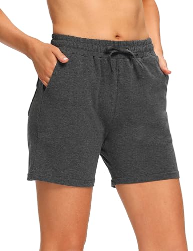 EZRUN Womens Bermuda Shorts Summer Sweat Shorts with Deep Pockets Cotton Shorts for Women Gym Workout4