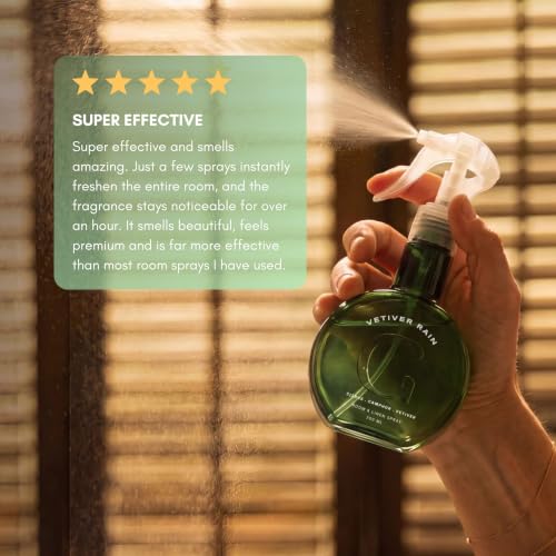 Image of Goodmelts Room & Linen Spray | Long-Lasting Room Freshener for Instant Refresh | Ideal for Bedroom, Living Room, Bathroom, Offices & Spas | Alcohol-Free | 2,000 Sprays | Vetiver Rain