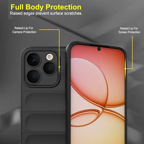 Image of amazon basics Back Case Cover for Realme 15T 5G | Compatible for Realme 15T 5G Back Cover | Liquid Silicon Magic Case with Camera Protection | Black