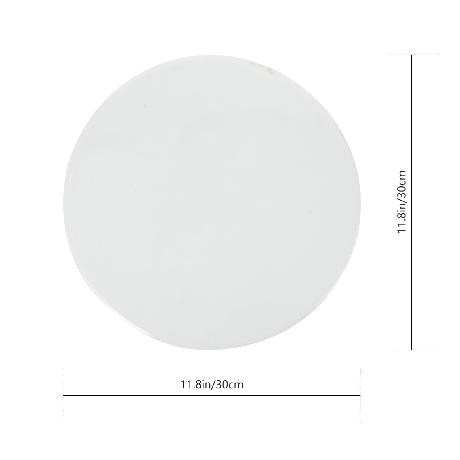 Piatto in Ceramica Bianca Fai da Te 30cm, Chip di Ceramica Grezzo Rotondo per Pittura Manuale, Forniture Artistiche per Lezioni di Arte e Hobby Creativi per Ragazzo Ragazza