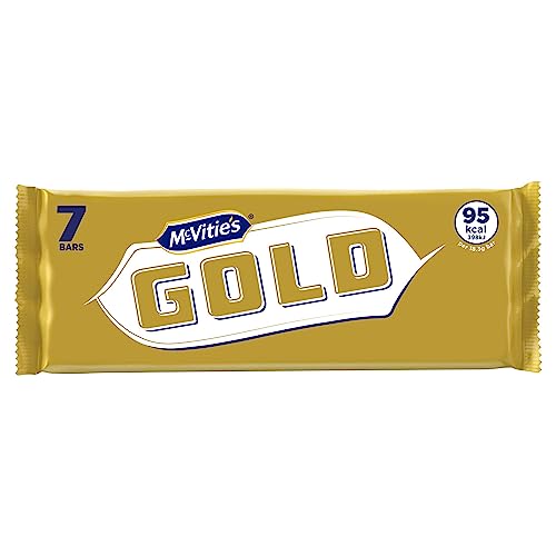 McVities Gold Caramel Flavour Bar Biscuit Bars 7 Bars (Pack of 1)