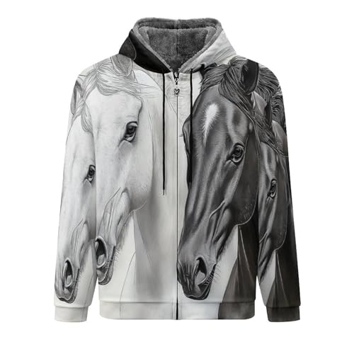 Sweats à capuche doublés polaire homme veste thermique à zip