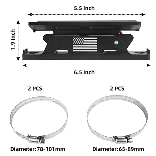 Fire Extinguisher Mount Kit, Beiguoo Adjustable Roll Bar Fire Extinguisher Mount Holder for Jeep Wrangler TJ JK JKU JL UTV Polaris RZR Ranger Camper Van, Aluminum