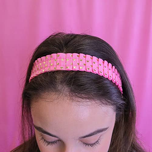 Frog Sac 3 Polka Dot Headbands For Girls, Adjustable No Slip Headbands For Kids, Pleated Metallic Hair Accessories thumb #2