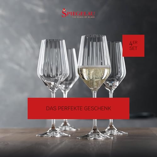 Foto von Spiegelau Champagner Gläser 310 ml, 4 Stück, LifeStyle, 4450177, Sektgläser aus Kristallglas, Champagnergläser spülmaschinenfest