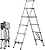 Folding Ladder Ladders,One-Click Folding Telesladder, Step Ladder, Retractable Aluminum Alloy Ladder Multi-Position, Adjustable and Folding Ladder A-Frame Stepladder
