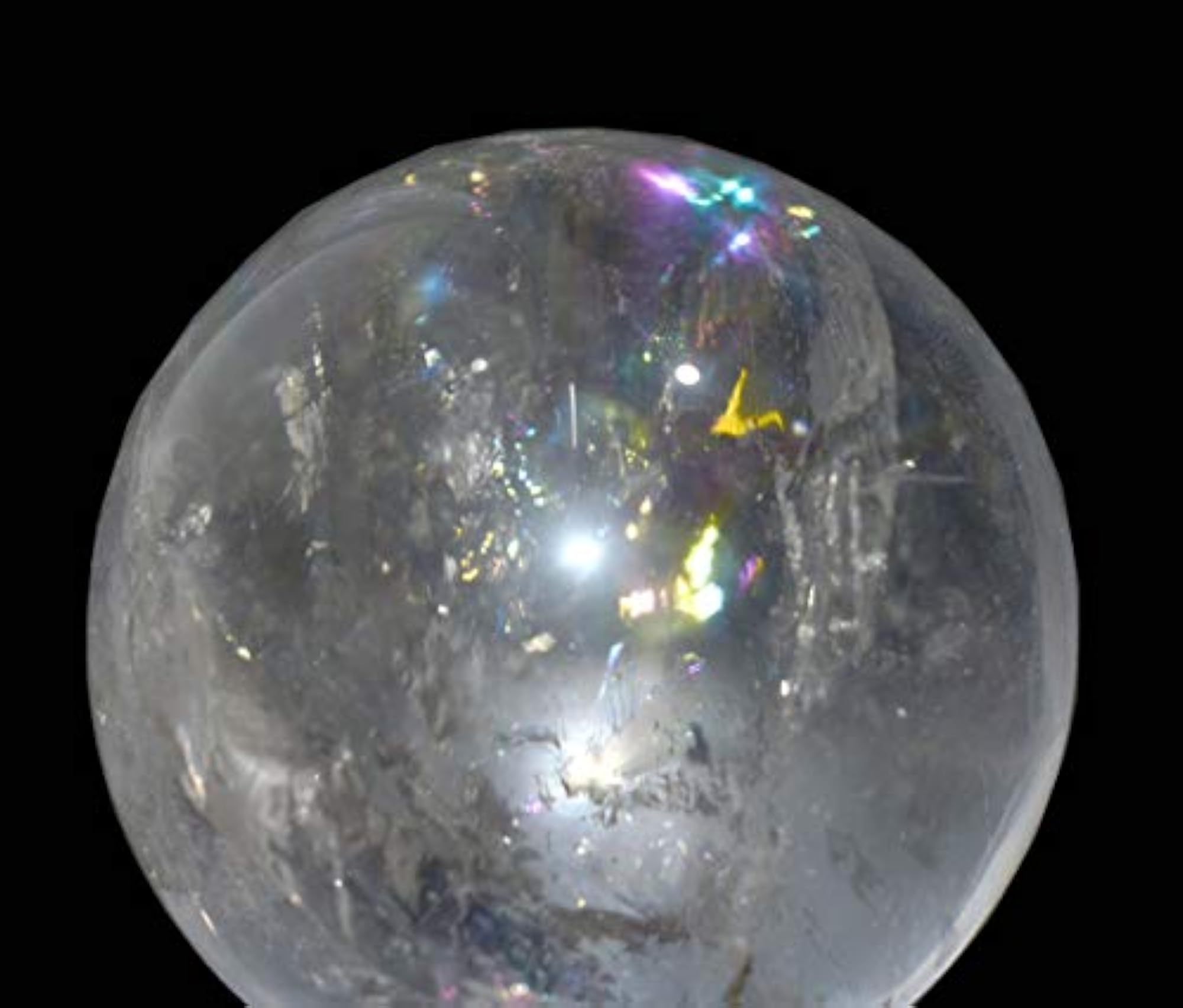 Quartz Sphere Ball for Chakra Balancing, Natural Healing Stone