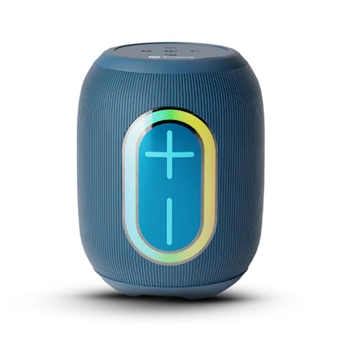 Image of Groove BOP Big Impact 14W Powerful Sound, with up to 8Hrs of Playtime, Tru HD Bass, Advanced Bluetooth 5.3, Multiple Compatibility Connections, RGB Light - Tropical Blue