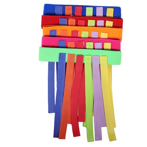 TOYANDONA 5pièces Jeu Queue à Attraper pour Garçon Fille Jouet Extérieur pour Maternelle Parc et Jardin Matériel Entraînement Sensoriel Jouet de Préhension pour Activités de Groupe