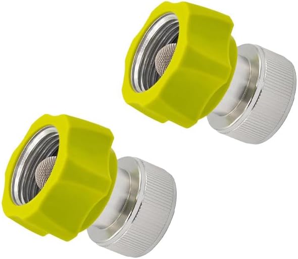 MINGOU （1/2/3） Pack Garden Hose to Pressure Washer Adapter 3/4" Female Water Inlet Fitting Parts Compatible with SPX Series Pressure Washers (Green*2)