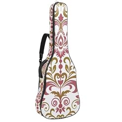 Housse imperméable en tissu Oxford pour guitare acoustique avec bandoulière et poches, motif floral, 109 x 42,9 x 11,9 cm, orange, Multicolore 5., 42.9×16.9×4.7 in, Sac de transport tendance pour - Les Beatles, Paul McCartney, John Lennon, RIngo Starr, George Harrison