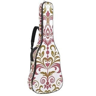 Housse imperméable en tissu Oxford pour guitare acoustique avec bandoulière et poches, motif floral, 109 x 42,9 x 11,9 cm, orange, Multicolore 5., 42.9×16.9×4.7 in, Sac de transport tendance pour - Les Beatles, Paul McCartney, John Lennon, RIngo Starr, George Harrison