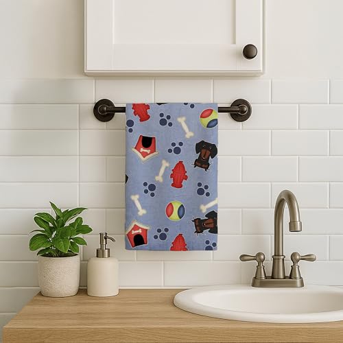 Toalla de cocina de dachshund para decorar tu hogar con alegría multicolor 3