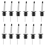 Genérico Tapón Vertedor Para Botellas De Licor - 12 Piezas Tapón Antigoteo con Tapa Antipolvo,Vertedor Rápido - Para Cocina Bar Hogar Fiestas Club Bartender