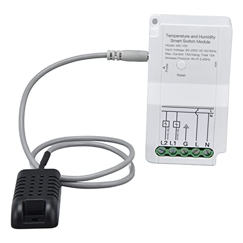 Acouto Temperature Humidity Switch Module Timing APP Remote Control with Probe for Greenhouse for 90‑ Life Control Temperature Humidity Switch ModuleWIFI