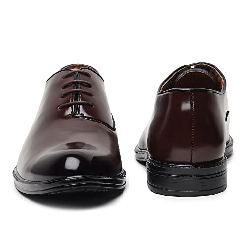 Image of Zixer Synthetic Leather Mens Formal Shoes || Office Formal Shoes Men Stylish|| Formal Shoes for Men Patent Leather Lace Up Party Formal Shoe